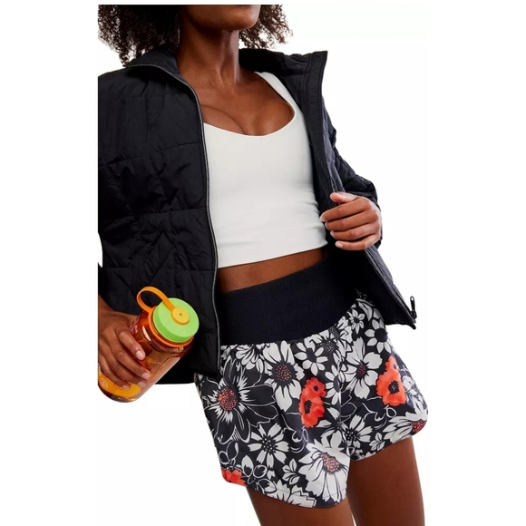 FP Movement by Free People Pants - FP Movement Women's Carpe Diem Shorts Floral Tuxedo Print